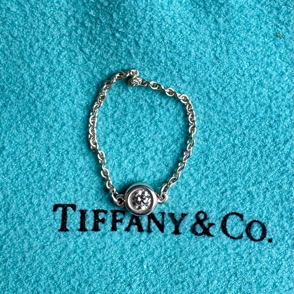 Tiffany & Co. Jewelry - Tiffany & Co. Elsa Peretti®️ Diamonds By The Yard Silver and Diamond Ring